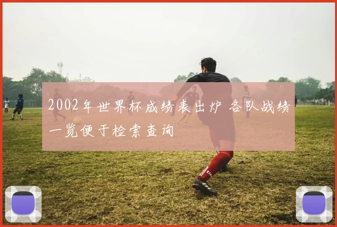 2002年世界杯成绩表出炉 各队战绩一览便于检索查询