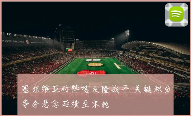 塞尔维亚对阵喀麦隆战平 关键积分争夺悬念延续至末轮